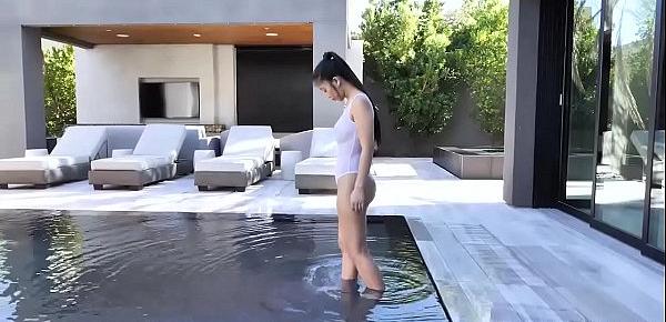 Johnny Castle is a hot swim instructor that loves having having a private swim and fuck lesson with her favorite Asian student Jade Kush.